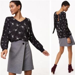 Loft blouse with lovebird print